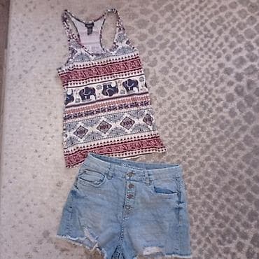 pepe jeans srbija: Letnji komplet – majica bez rukava i teksas šorts. - Majica: lagan — 1