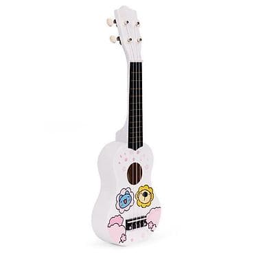 napravi sam muzicki instrument: Ukulele drvena gitara za decu sa 4 najlonske žice i trzalicom – — 6