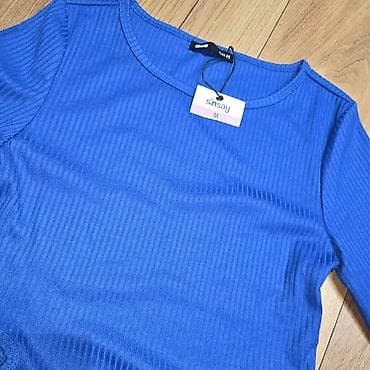 patike plave: Sinsay ženska haljina, veličina M.Nova - Model: uska, rebrasta — 4