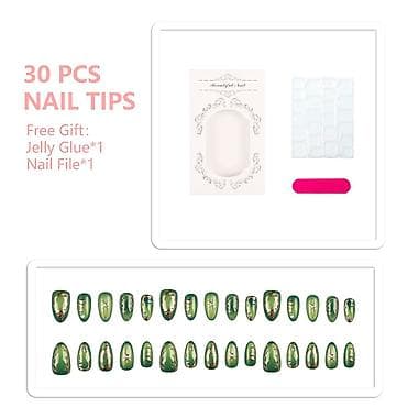 Set od 30 tipsova za nokte – zelena nail art kolekcija - 30 komada na lalafo.rs Set od 30 tipsova za nokte – zelena nail art kolekcija - 30 komada