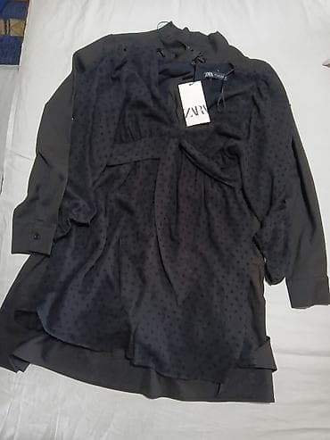 m18 cizme: Zara kombinezon teksturom (tačkasti/flock motiv) - Brend: ZARA — 3