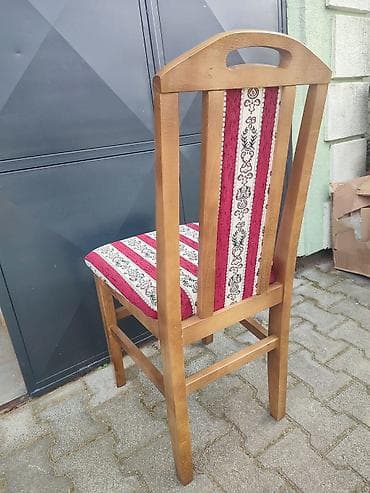 plasticni stolovi i stolice nova pazova: Drvena trpezarijska stolica sa naslonom - Konstrukcija: masivno drvo — 4