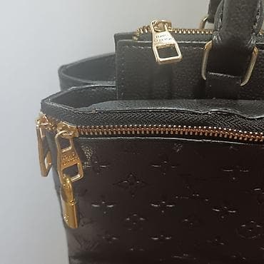 luis vuitton torba: Louis Vuitton tašna – crna, monogram reljef - Model: elegantna — 8