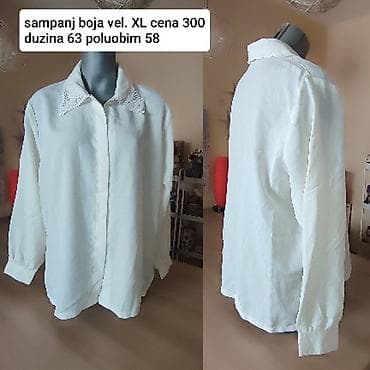 Elegantna ženska bluza u šampanj boji sa dugim rukavima i kragnom na lalafo.rs Elegantna ženska bluza u šampanj boji sa dugim rukavima i kragnom