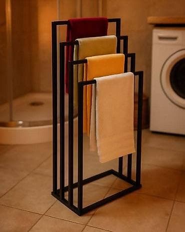 Furniture: Stojeći držač za peškire – minimalistički, modernog industrijskog — 1