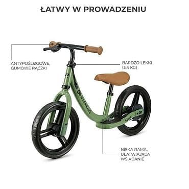 Dečiji bicikli: KINDERKRAFT BICIKL GURALICA SPACE LIGHT GREEN Balans bicikl za decu — 2