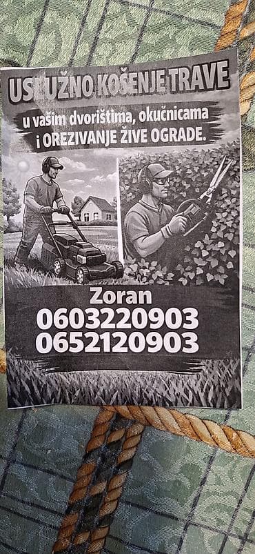 pomoc u kuci oglasi: Usluge održavanja zelenih površina: - Profesionalno košenje trave u — 2