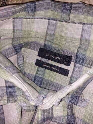 krem pantalone i crna kosulja: Košulja Na kratke rukave, XL (EU 54), Lc Waikiki, bоја - Svetloplava, Pamuk — 3