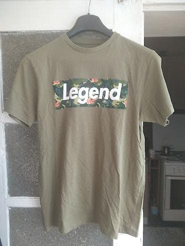 leopard sako: Majica “Legend” – veličina M - Brend: Primark - Boja: maslinasto — 1