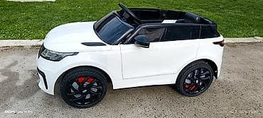 Kolica za bebe: Električni automobil za decu – SUV kabrio stil, bela boja, crni krov — 4