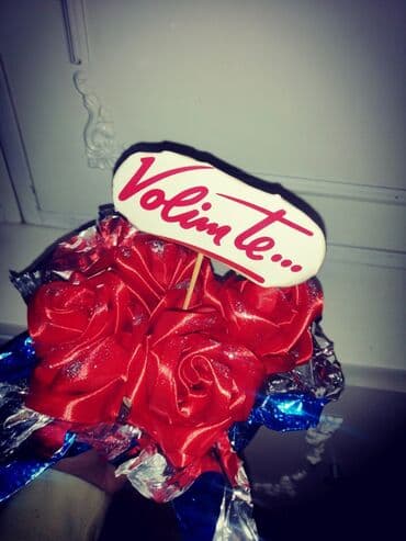 luminarc case za vino: Veštačko cveće, bоја - Crvena, Novo — 4