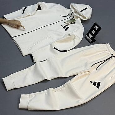 sandale ravne: Komplet, Adidas, bоја - Crna, Pamuk — 3