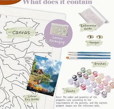 Muzički instrumenti: Novo. Bojenje po brojevima - Priroda Veličina 40x50cm Smanjuje — 3