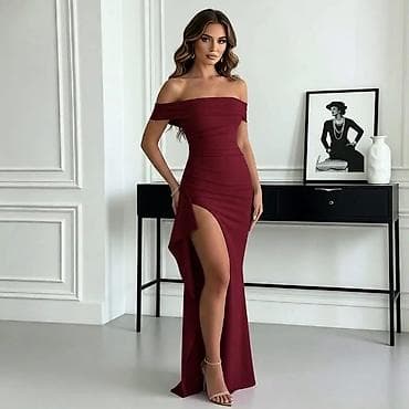 Dresses: Elegantna duga haljina sa ramenima otkrivenim (“off‑shoulder”) — 2