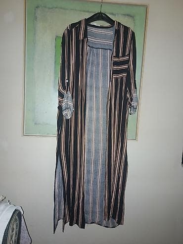 crno odelo i crna kosulja: Lagan ženski kimono/košulja od prozračnog šifona. - Materijal: tanak — 9