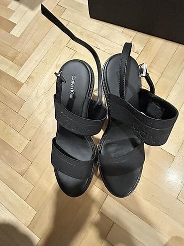 zara zenske sandale: Calvin Klein ženske sandale na punu petu (espadrile) - Model: HWEG — 2