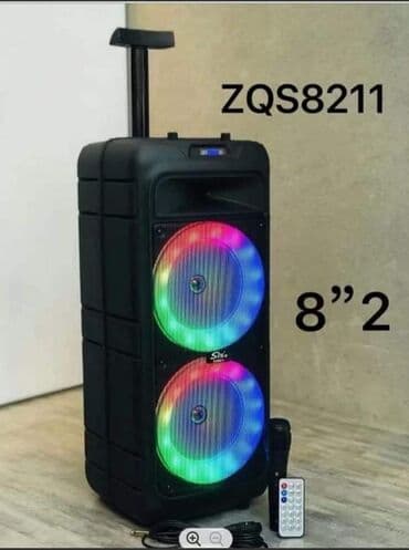 zvucnik sa pojacalom: Bluetooth zvucnik ZQS 8211+ mikrofon 9000din Vrhunski model sa — 2