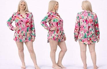 bluza z john deere: Elegantna ženska bluza sa cvetnim dezenom, idealna za prolećne i — 3