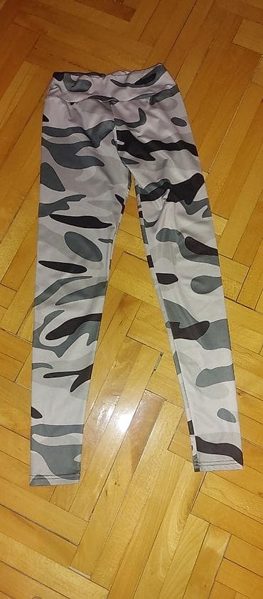 Ženska odeća: Ženske helanke – sivi kamuflažni dezen - Model: duge helanke, uskog — 1