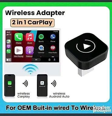 Audio oprema za auto: Wireless CarPlay Adapter – Pretvorite žični CarPlay u bežični! Cena — 1