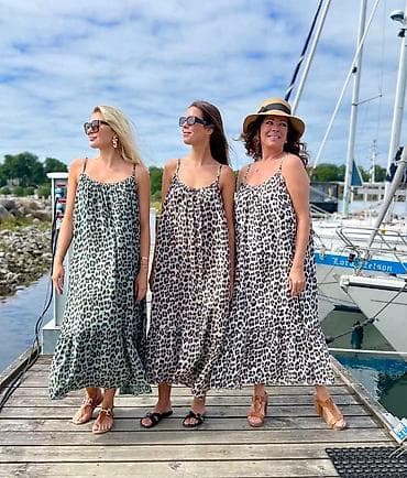 kupaci za punije dame: Haljina duga,siroka sa leopard printom za punije dame. - Kroj — 1