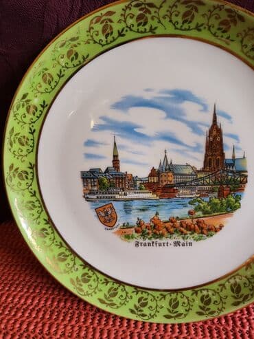 umetnicke slike mora: Tanjir nov za zid,vintaz Frankfurt. Porcelanski nov tanjir za — 4