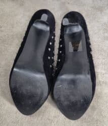 led parke: ​Veličina 38 ​Crne sa cirkonima ​Nošene par puta ​Imaju mala oštećenja — 4