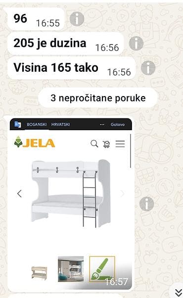bele puma patike: Krevet na sprat JELA – model KRSP iz kolekcije Kiki - Moderan, beli — 3