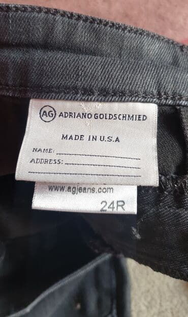 bajkerske čizme: Adriano goldschmied ag moto biker jeans bajker farmerke, crne — 3