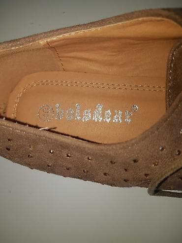 cipele svecane: Ženske cipele od velura sa sitnim zlatnim šljokicama. Model sa — 7