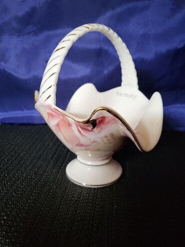 zemljane posude: Korpa nova,vintaz,bombonijera Limonz stil Harmony. Porcelanska — 4