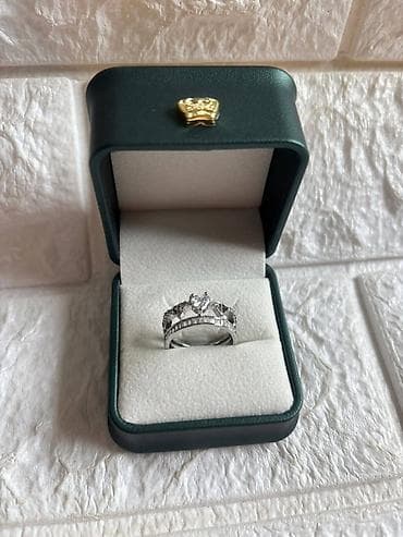 svecane haljine ruma: Prstenovi sa cirkonima podesivi– elegantni modeli. - Boja metala — 5