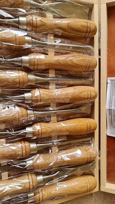 lidl kolica za teret: Set dleta za rezbarenje drveta – 12 komada u drvenoj kutiji - Komplet — 3