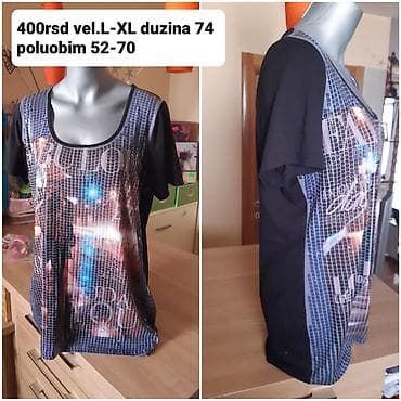 majica s: Ženska tunika/majica kratkih rukava - Veličina: L–XL - Dužina: 74 cm — 1