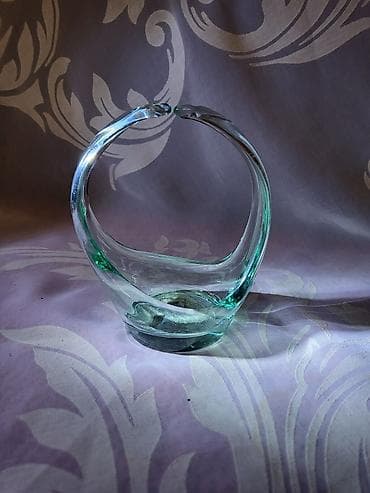 Lov i ribolov: Korpa nova duvano staklo Albi glass Spanija 70te. Korpa rucni rad,sve — 3