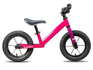 poni za skakanje: Balance bike 12" GALAXY FREEDOM – roza/ljubičasta Balans bicikl bez — 2