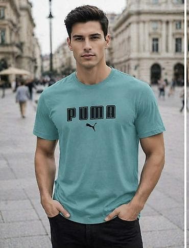 Men's T-shirt Puma, bоја - Tirkizna