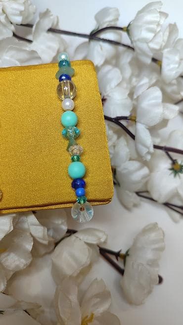 satovi kraljevo: Narukvica od raznobojnih perli – ručni rad - Dizajn: asimetričan niz — 3