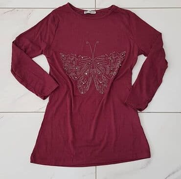 h and m majice: M (EU 38), color - Burgundy — 1
