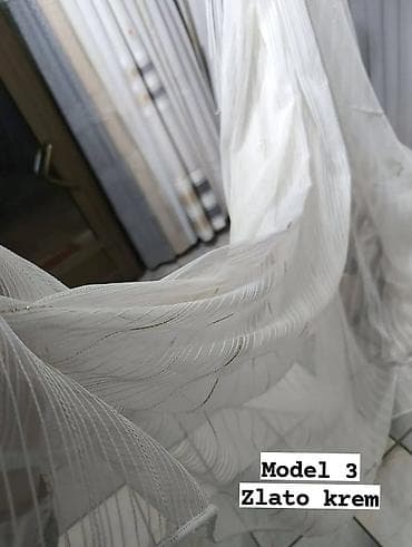 beli ormar: Zavese – dekorativni veo od lagane, providne tkanine - Model 3: fino — 8