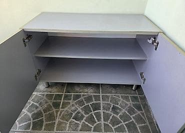 ormari forma ideale cene: 2 Siva dvokrilna ormana sa policama - Materijal: pločasti materijal — 8