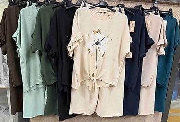 zara komplet: Ženski komplet – bluzica i široke pantalone sa printom cveta - — 3