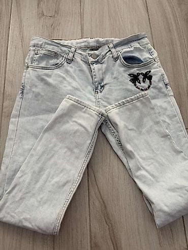 roze surfinije: PINKO ženske farmerke – svetlo ispran plavi denim - Brend: PINKO — 1