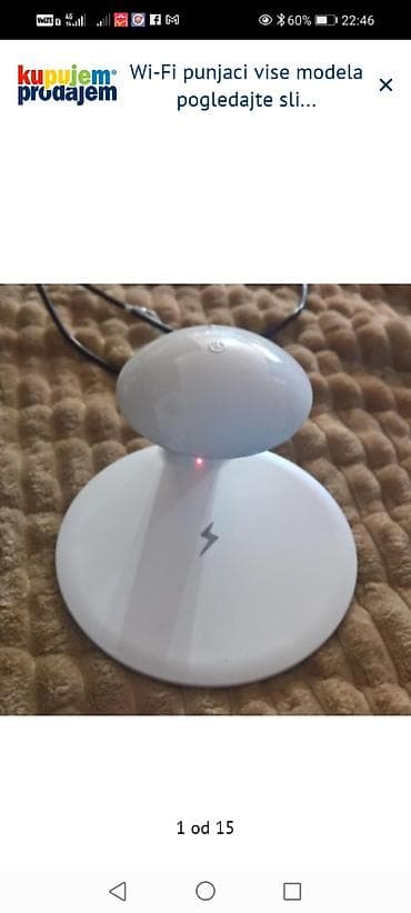 telefoni na dugmice: Bežični Qi punjač sa ambijentalnim RGB osvetljenjem - Kompatibilan sa — 1