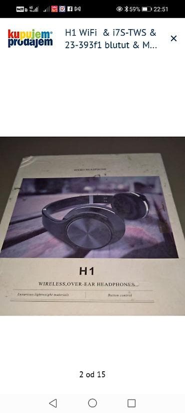 antena za digitalnu tv: Bežične over-ear slušalice H1 - Tip: bežične stereo slušalice preko — 2