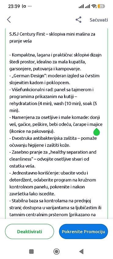 kuhn rikon swiss design: SJS Century First – sklopiva mini veš mašina . MIRJEVO. - — 6