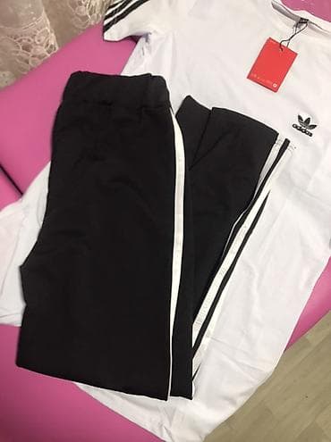 bogner ski pantalone: Adidas komplet – majica i trenerka - Gornji deo: bela kratka majica — 4