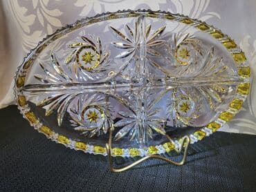posude za secer i kafu: Tanjir Walther kristal Nemacka 80te. Tanjir perfektno ocuvan,nigde — 7