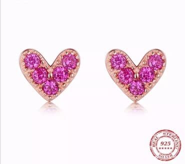 zimske jakne c a: Screwback earrings, Material: Cubic zirconia, Silver — 1