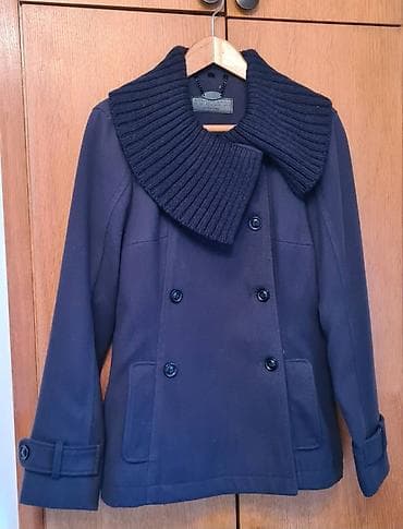 Jakna sa pletenom kragnom, postavljena, kao nova, dužina do kukova